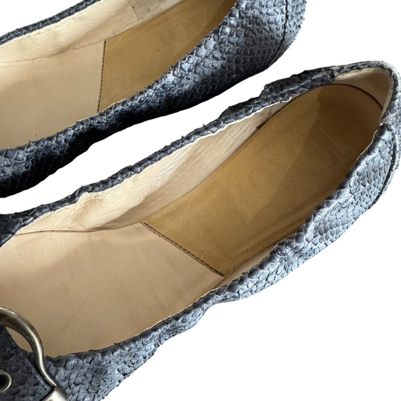 Pre-owned Blue Snakeskin Christian Dior Ballet flats 41 - Picture 3 of 9